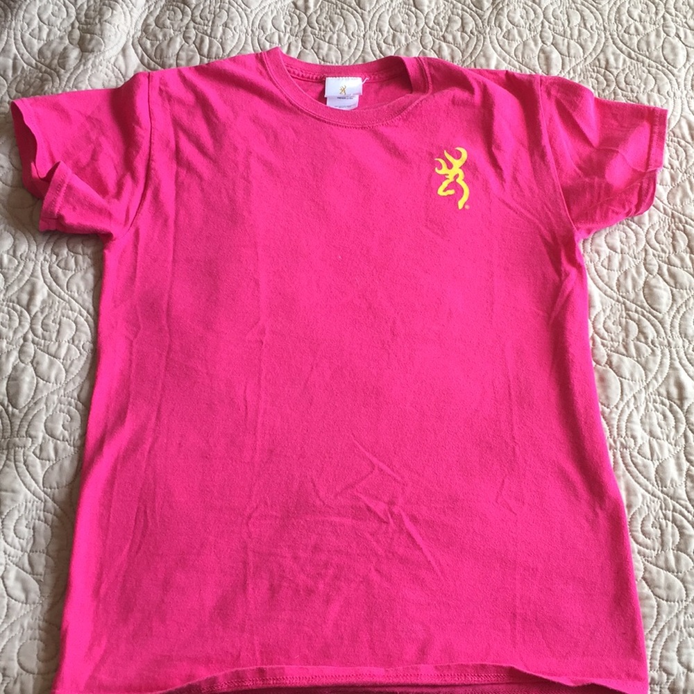 Browning pink tee shirt S